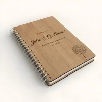 Livre d'or de mariage carnet - En chêne - Pissenlit