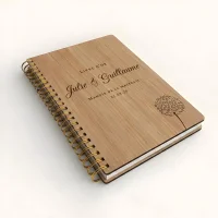 Livre d'or de mariage carnet - En chêne - Pissenlit