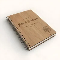 Livre d'or de mariage carnet - En chêne - Pissenlit