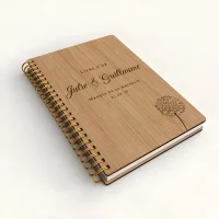 Livre d'or de mariage carnet - En chêne - Pissenlit