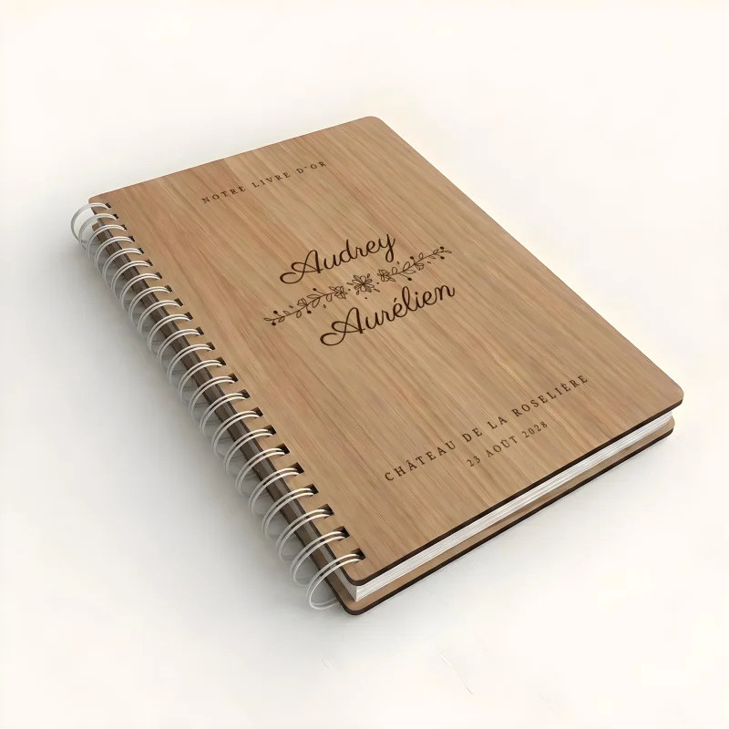 Livre d'or de mariage carnet - En chêne - Swing - hover