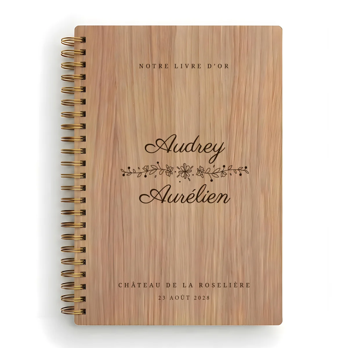 Livre d'or de mariage carnet - En chêne - Swing