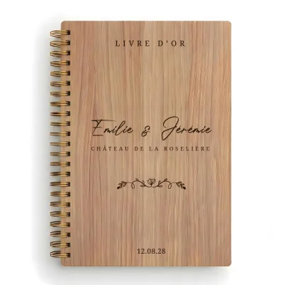Livre d'or de mariage carnet - En chêne - Venise