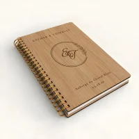 Livre d'or de mariage carnet - En chêne - Versailles