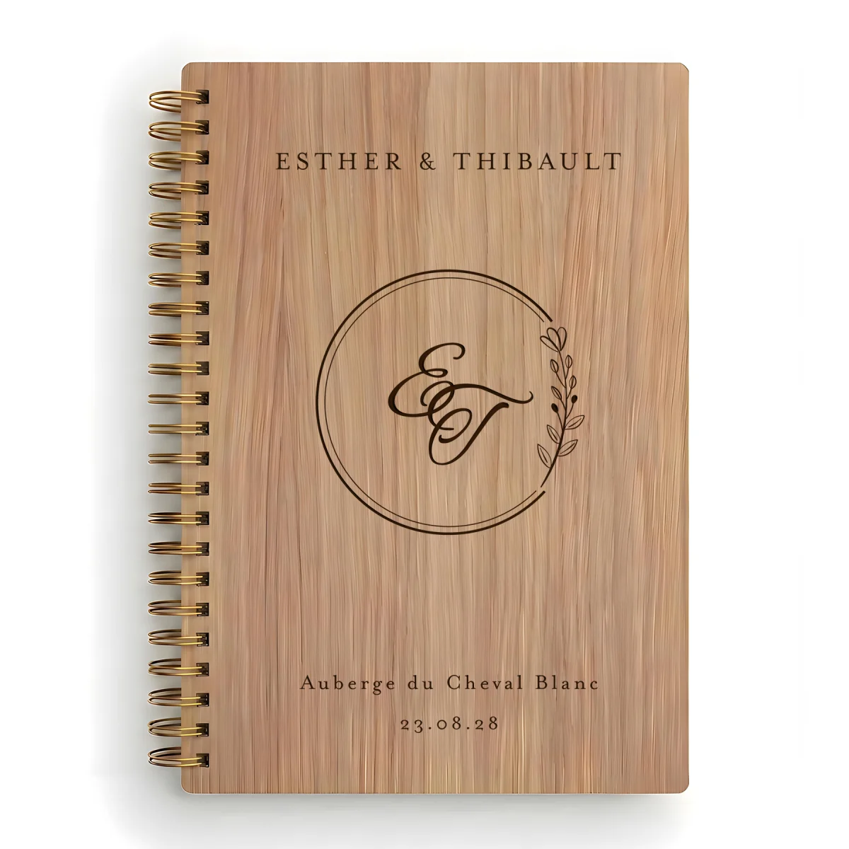 Livre d'or de mariage carnet - En chêne - Versailles