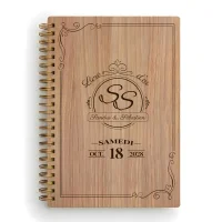 Livre d'or de mariage carnet - En chêne - Victoria