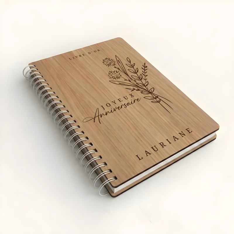 Livre d'or d'anniversaire carnet - Chêne - Bouquet - hover