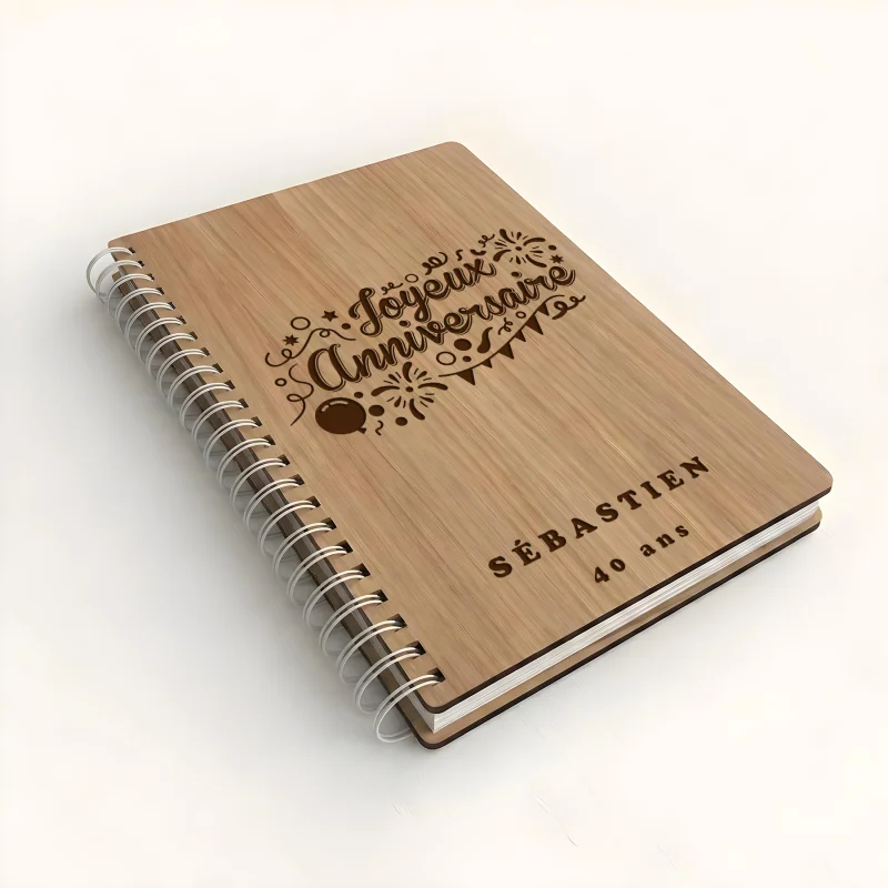 Livre d'or d'anniversaire carnet - Chêne - Cotillons - hover