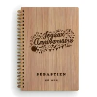 Livre d'or d'anniversaire carnet - Chêne - Cotillons