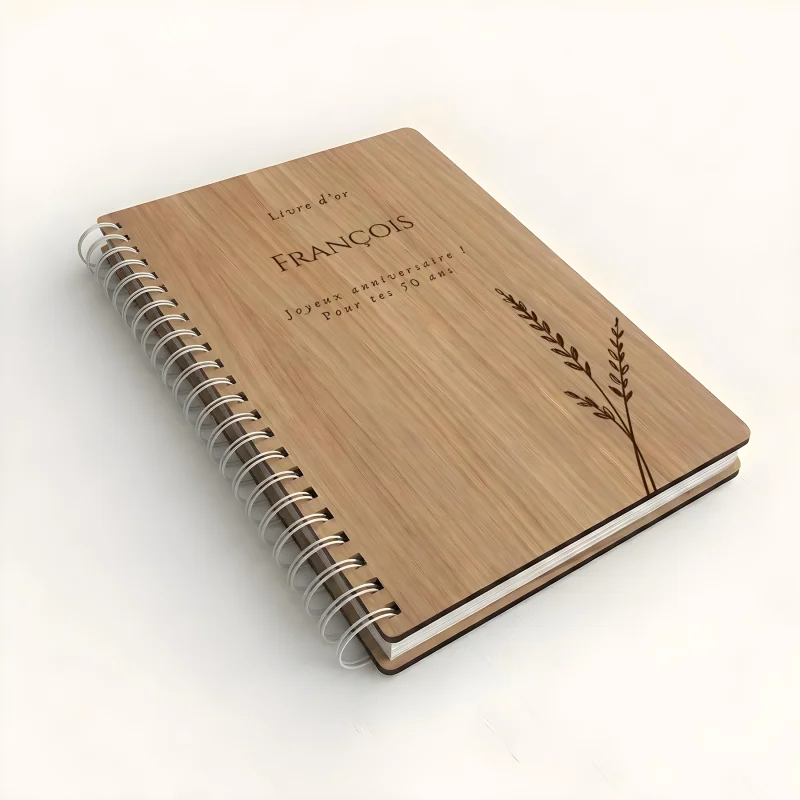 Livre d'or d'anniversaire carnet - Chêne - Epis de blé - hover