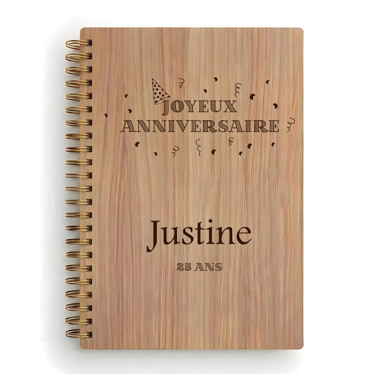 Livre d'or d'anniversaire carnet - Chêne - Fiesta