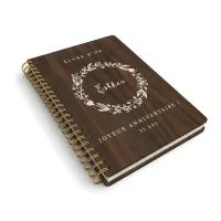 Livre d'or d'anniversaire carnet - Noyer - Couronne de laurier