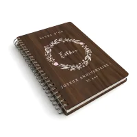 Livre d'or d'anniversaire carnet - Noyer - Couronne de laurier