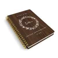 Livre d'or d'anniversaire carnet - Noyer - Couronne de laurier