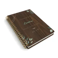 Livre d'or d'anniversaire carnet - Noyer - Naturel