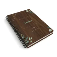 Livre d'or d'anniversaire carnet - Noyer - Naturel