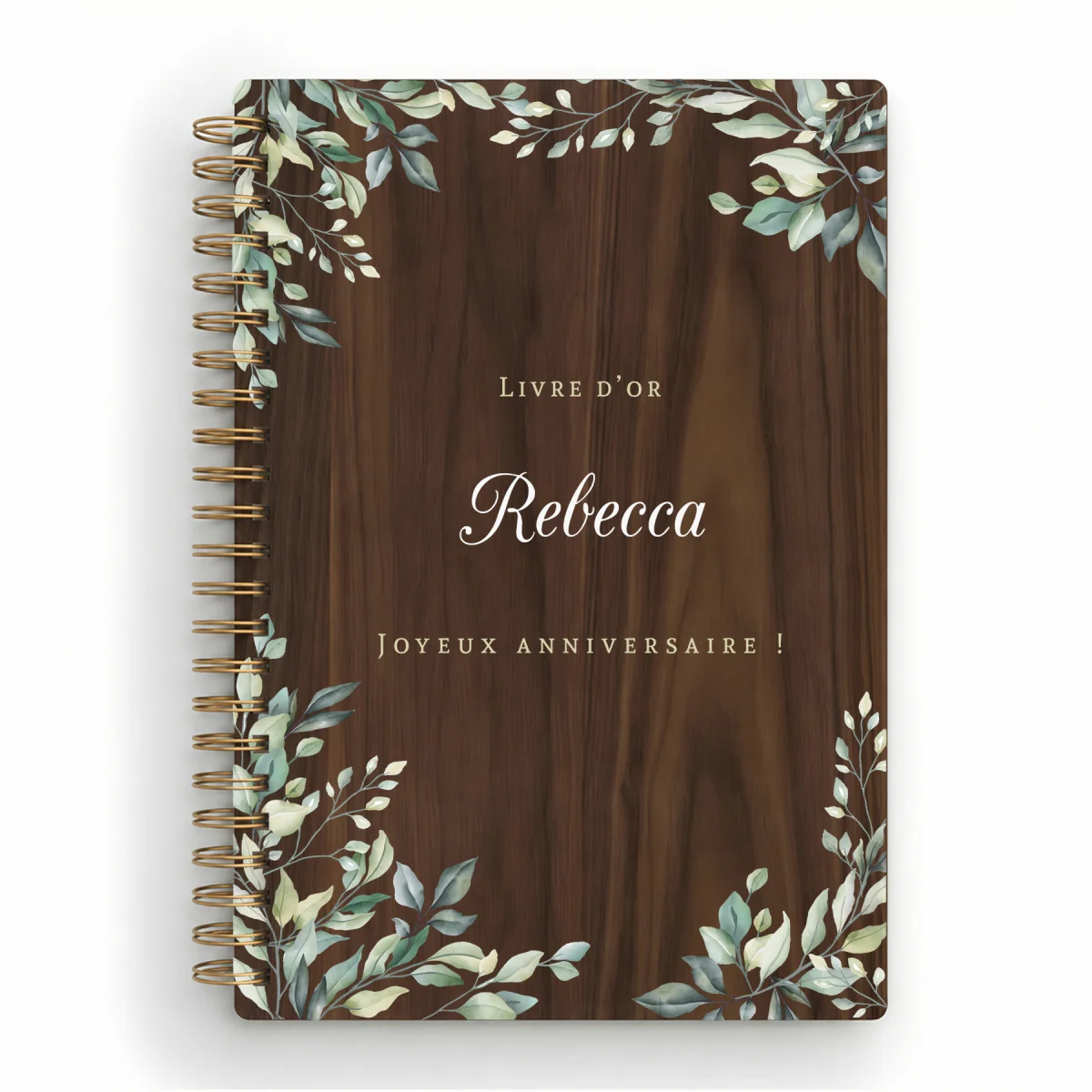 Livre d'or d'anniversaire carnet - Noyer - Verdoyance
