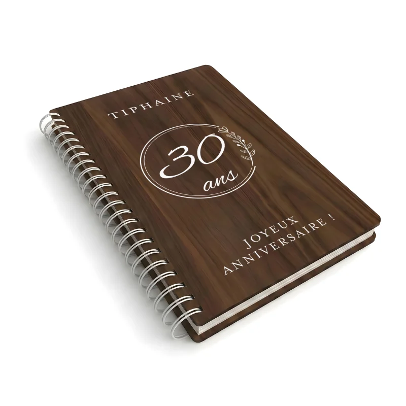 Livre d'or d'anniversaire carnet - Noyer - Versailles - hover