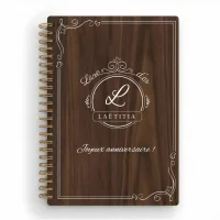 Livre d'or d'anniversaire carnet - Noyer - Victoria