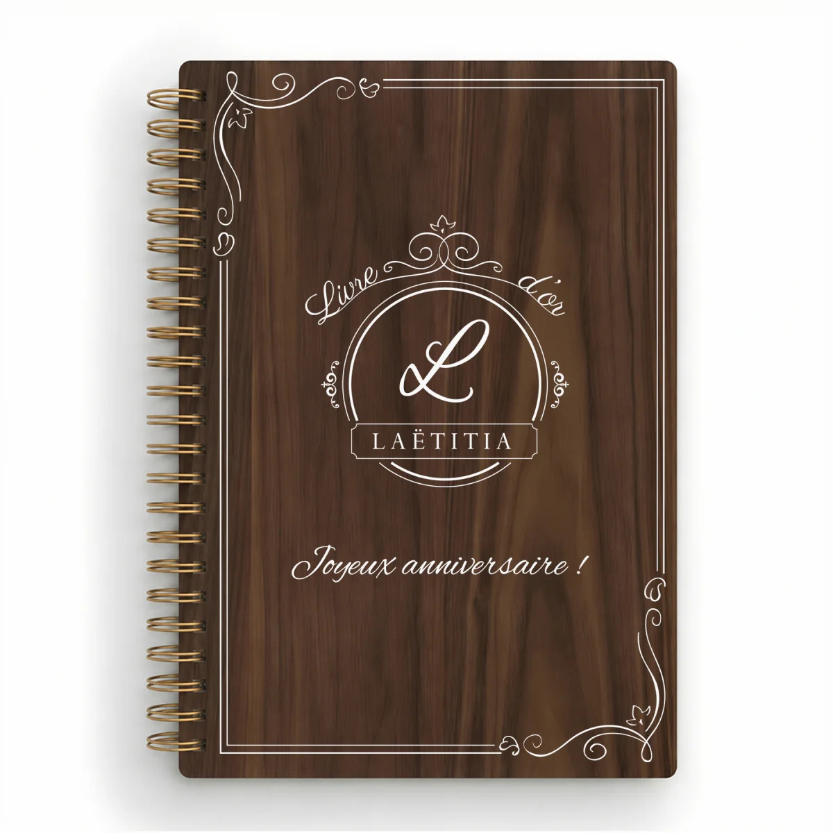 Livre d'or d'anniversaire carnet - Noyer - Victoria